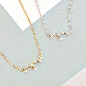 2 Leo Star Zodiac 18k White/Yellow GP Necklaces